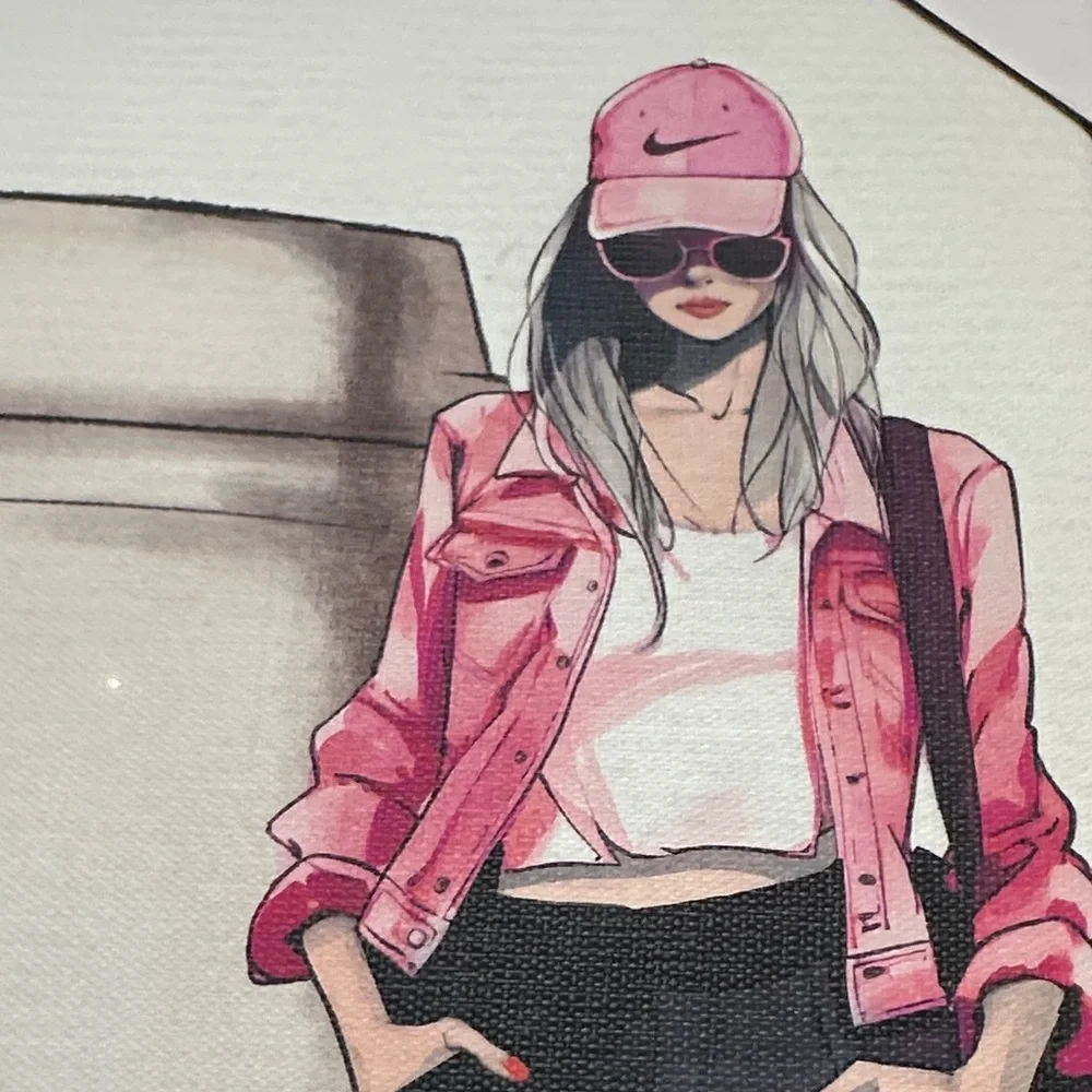 Fashion Illustration Canvas Art 20” (H) x 10” (W) x 1 1/2 inch thick